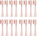 16pcs Replacement Brush Heads Compatible for X/Pro/ Z1/ SE /F1 /One/ PW01/03/05/07/09 P5 Toothbrush(16 Pink)