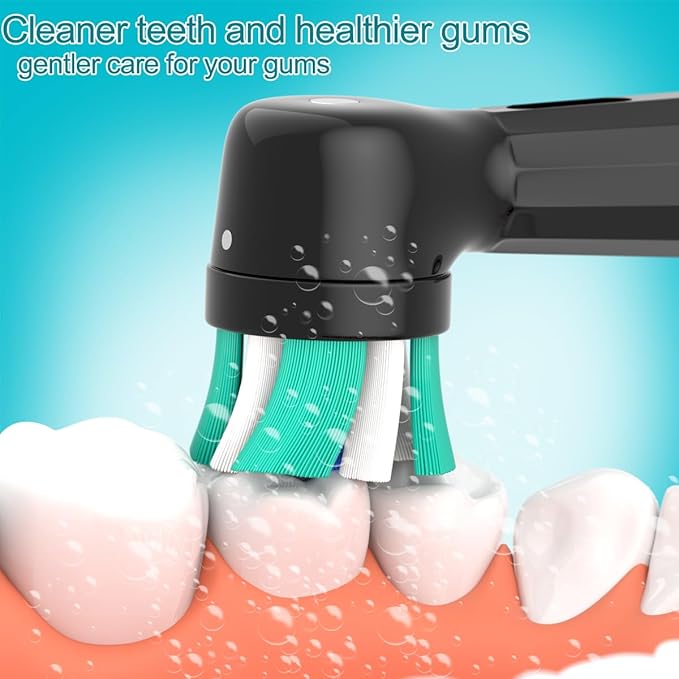 Replacement Heads Compatible with Oral B iO Electric Toothbrush Soft Toothbrush Heads Fit for Oral-B iO 2/3/4/5/6/7/8/9/10 Series with Covers Black 8pcs