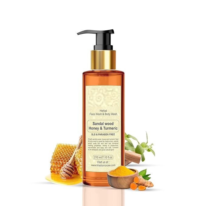 Sandalwood Honey Turmeric Face &amp Body wash-210 ml