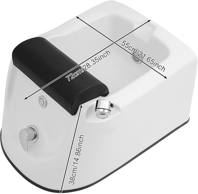 Acrylic Foot Spa BathtubPortable Foot Spas Bathtub with Adjustable Hot &amp Cold WaterHome Foot Spa Pedicure Bowl Foots Detox Bucket Tub for Home (White)