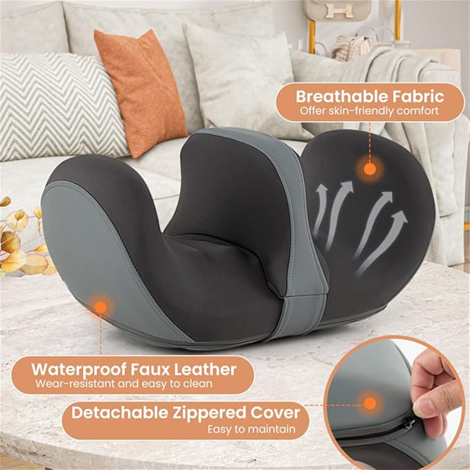 Foot Massager for Neuropathy with 3 Modes &amp 3 Intensities Electric Foot Calf Thigh Arm Massager for Plantar Fasciitis Neuropathy ReliefGift for Mom Day Valentine's Day (Grey-Removable Partition)