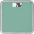 Taylor Digital Glass Bathroom Scale for Body Weight Large Durable Platform Extra High 500 lb Capacity Large 3.5x1.7 White Backlit Display Sea Foam Green
