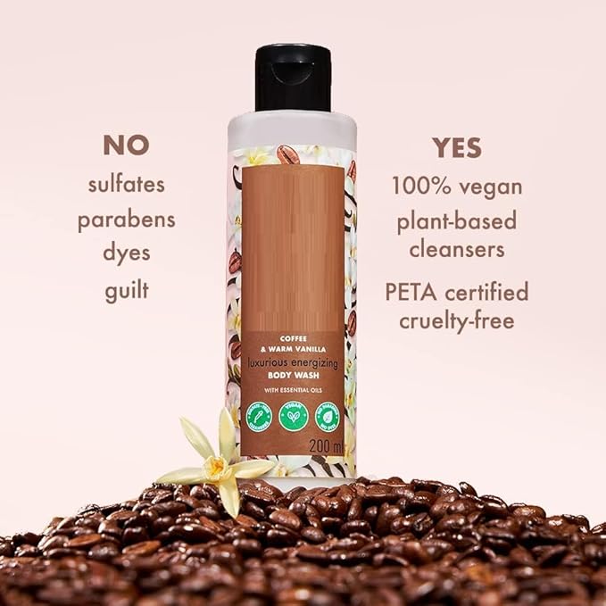 RG Moisturisng Body Wash 200ml|| with Coffee &amp Warm Vanilla|| Sulfate Free|| Paraben Free- Liquid Shower Gel
