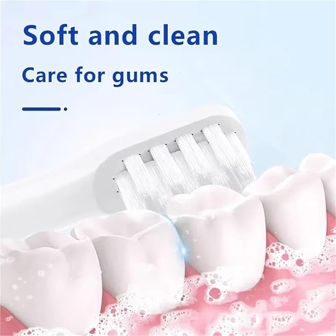Replacement Toothbrush Heads Compatible for T300/T500/T500C/T700(White blue-20pcs)