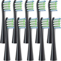 Compatible for Toothbrush Heads X/X PRO/Z1/ F1 One Air 2 Hair Brushes All(10pcs Black)