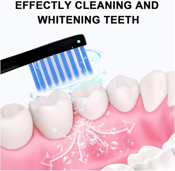 Compatible for Vibrating Electric Toothbrush with Replaceable Head(Gold)