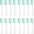 16pcs Replacement Brush Heads Compatible for X/Pro/ Z1/ SE /F1 /One/ PW01/03/05/07/09 P5 Toothbrush(16 White)