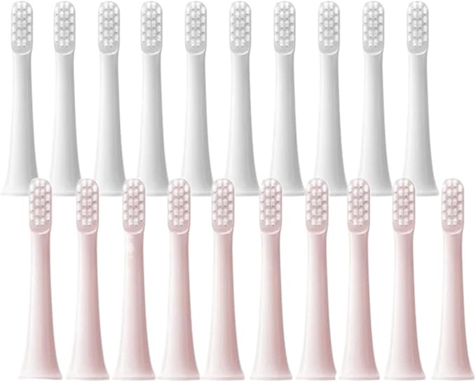 for XIAOMI MIJIA T100 Replacement Brush Heads Sonic Electric Toothbrush Vacuum Dupont Soft Bristle Suitable Nozzles 10Pcs Clean(10pcs White)