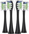 10 Pcs Toothbrushes HeadCompatible for Sarmocare S100 and S700 Electric Toothbrush(4pcs Black)
