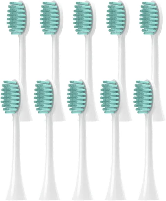 10pcs Replacement Toothbrush HeadCompatible for HX2033/HX2421/ HX2431/HX2451/HX2461/HX2471/HX2023 with Cover Brush