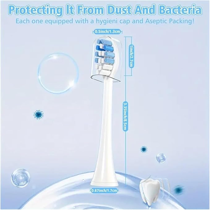 4/8/12/16Pcs Replacement Toothbrush Heads Compatible for with Philips Electric Brush Head 4100 6500 6100 7500 5300 1100(12pcs Green)
