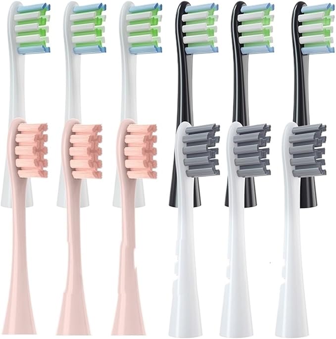 24PCS Replacement Brush HeadsCompatible for X/X PRO/ Z1/ F1/ One/Air 2 /SE Sonic Electric Toothbrush Soft Bristle Nozzles(24pcs Black)