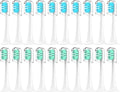 Compatibility for Xiaomi Mijia T300/T500/T700 Sonic Toothbrush Heads Replaceable Refill Nozzles 4 Colors with Anti-Dust Caps 10/20Pcs(10Green10Blue)