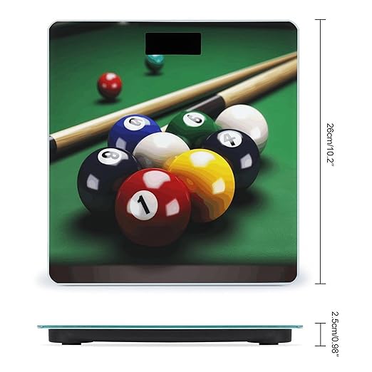 Billiards Smart Scale for Body Weight Accurate Bathroom Scale with LED Display Digital Weight Scales Weighing Machine High Precision Scales for Bath Home