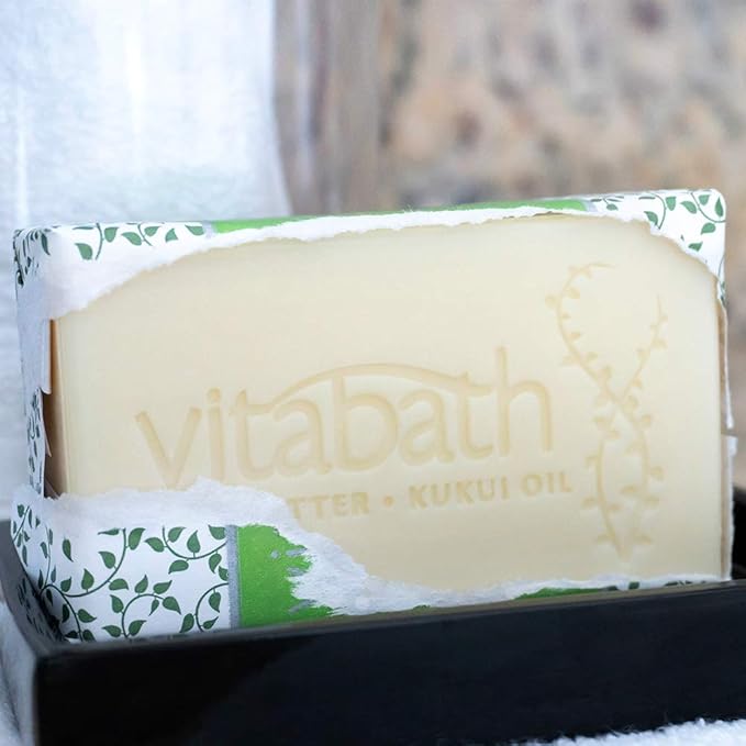 Vitabath Original Spring Green Moisturizing Gelee Bar Soap All Over Gentle Foaming Cleanser &amp Hydrating Solid Body Wash - Nourish &amp Rejuvenate All Skin Types Women &amp Men - 8oz (Pack of 3)