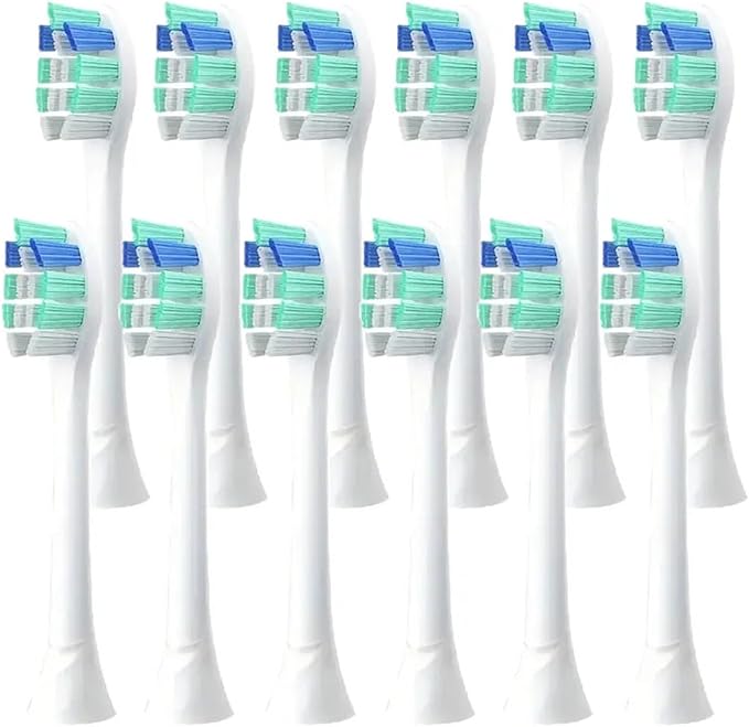 12-16pcs Replacement Toothbrush Heads Compatible for Philips Electric Brush Head 1100 2100 4100 4300 5100 5300 6100 6500 Etc(12pcs)