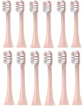 12PCS Replacement Brush HeadsCompatible for V1/X1/X3/X5/X3U/X3PRO/v1/v2 Sonic Electric Toothbrush Sof(Pink)