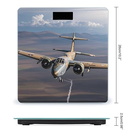 US Army Plane Smart Scale for Body Weight Accurate Bathroom Scale with LED Display Digital Weight Scales Weighing Machine High Precision Scales for Bath Home