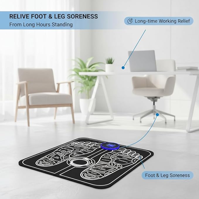 Health Expert Electronic Stimulator and Powered Muscle Stimulation for Pain Relief EMS Foot Massager