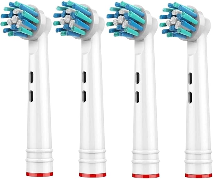 Replacement Toothbrush HeadsCompatible For Oral B Compatible For Braun Professional Cross Electric Brush Heads Action Heads Refills 1000 7000(4pcs)