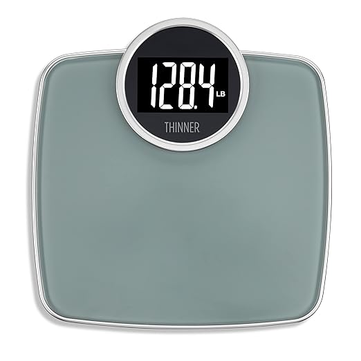 Thinner by Conair Scale for Body Weight Digital Bathroom Scale in Silver