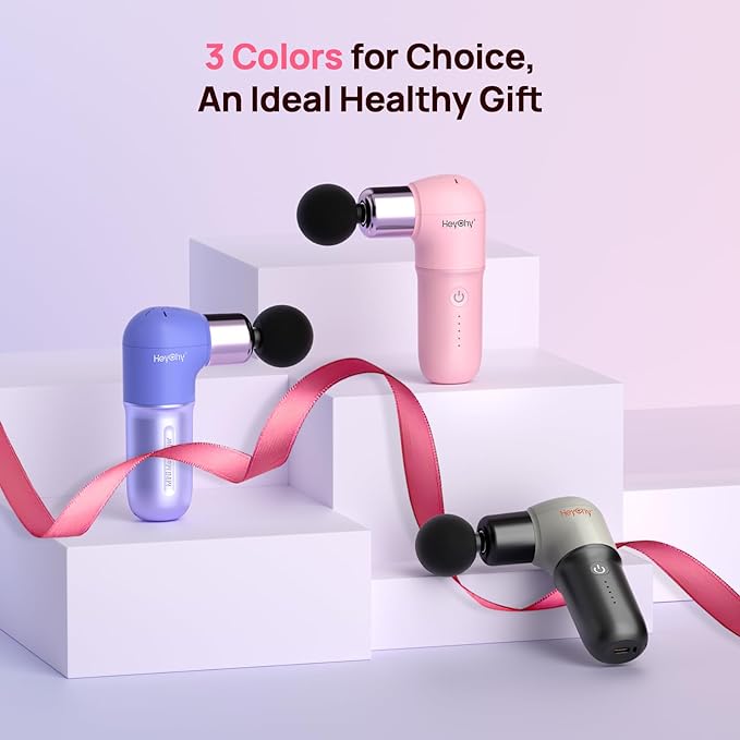 Super Mini Massage Gun Deep Tissues Percussion Muscle Massager Compact Sports Travel Massage Gun Portable Massager Gun for her him Pink