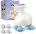 DEITY 4 Heads Handheld Massage Gun Deep Tissue Electric Body Massager Percussion Muscle Massager for Easing Shoulder and Back Tension with Reverse Thrust Function