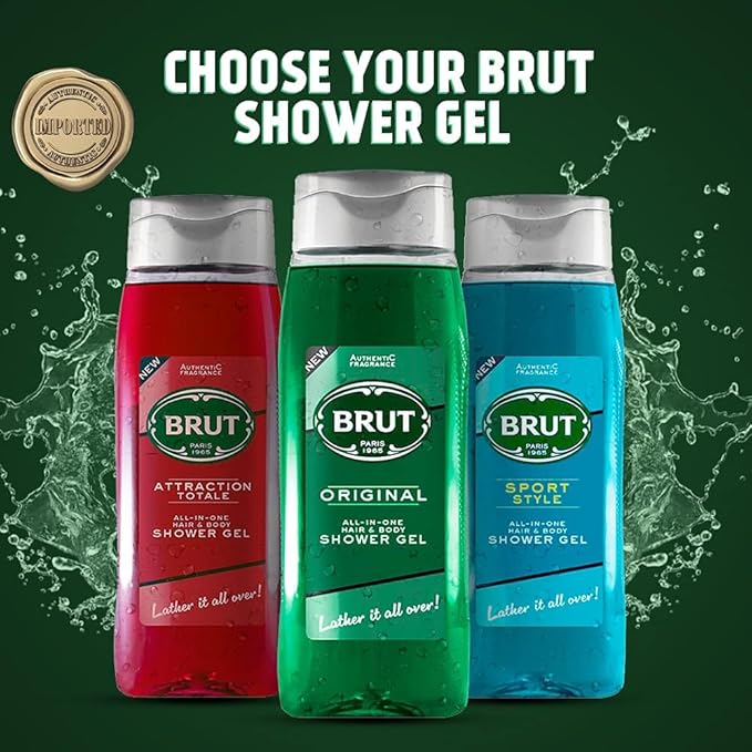 Brut Original Shower gel for Hair &amp Body | Body Wash for Men| Authentic Fragrance 500ml