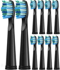 Toothbrush Heads Compatible for Yunchi Seago 507 Electric and Teeth Care Product(10pcs Black)