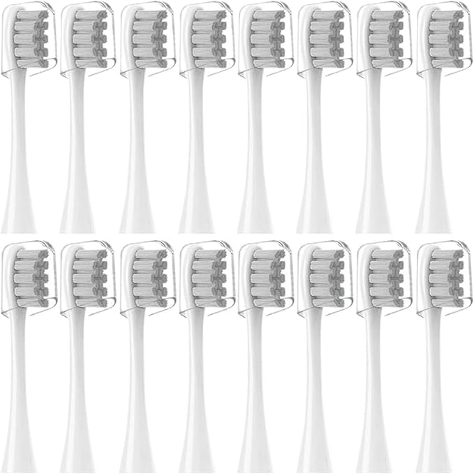16pcs Replacement Brush Compatible for Oclean Sonic X/Pro/ Z1/ SE F1 One PW01/03/05/07/09 P5 Electric Toothbrush(16 White and Black)