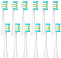 12pcs Replacement Brush Heads ForCompatible for Oclean X/X PRO/ Z1/ F1/ One/Air 2 /SE Sonic Electric Toothbrush Soft Bristle Nozzles(12pcs White)