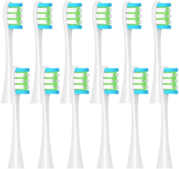 12pcs Replacement Brush Heads ForCompatible for Oclean X/X PRO/ Z1/ F1/ One/Air 2 /SE Sonic Electric Toothbrush Soft Bristle Nozzles(12pcs White)