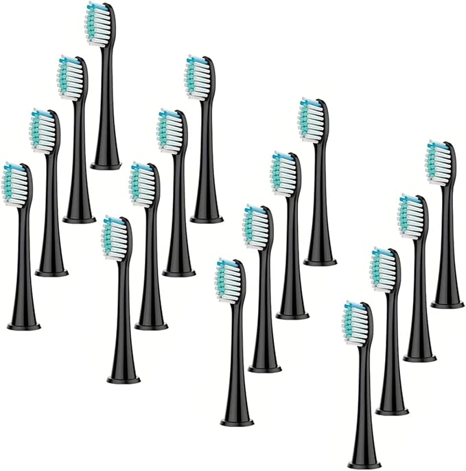 4/8pcs Replacement Toothbrush HeadsCompatible for PhilipsSonicare Replacement Electric Brush Head 4100 6500 6100 7500 5300 11(Black 16pc)