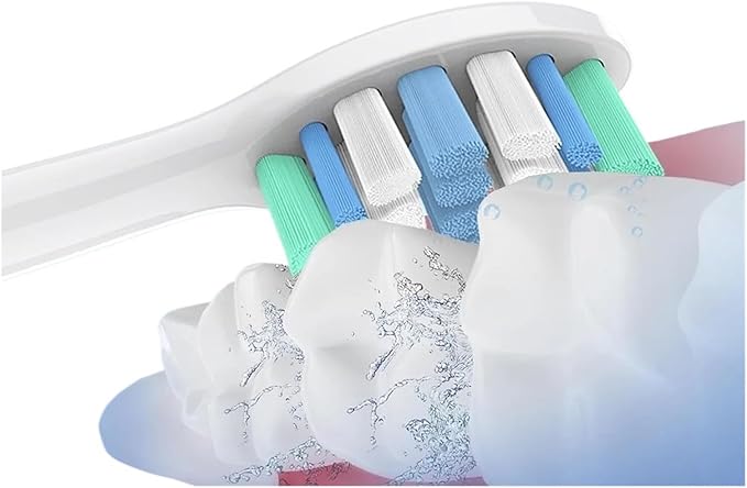 Compatible for Philips Sonicare Electric Toothbrush Replacement Heads Brush Head for 2100 4100 5100 6100 7300 9000(White-12 Pcs)