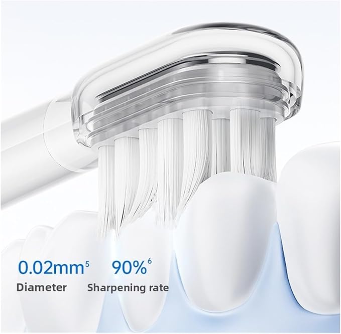 Compatible for Laifen Electric Toothbrush Head LFTBO1-S LFTB01-P ABS LFTB01-A Oscillation &amp Vibration(Efficient Clean x3)