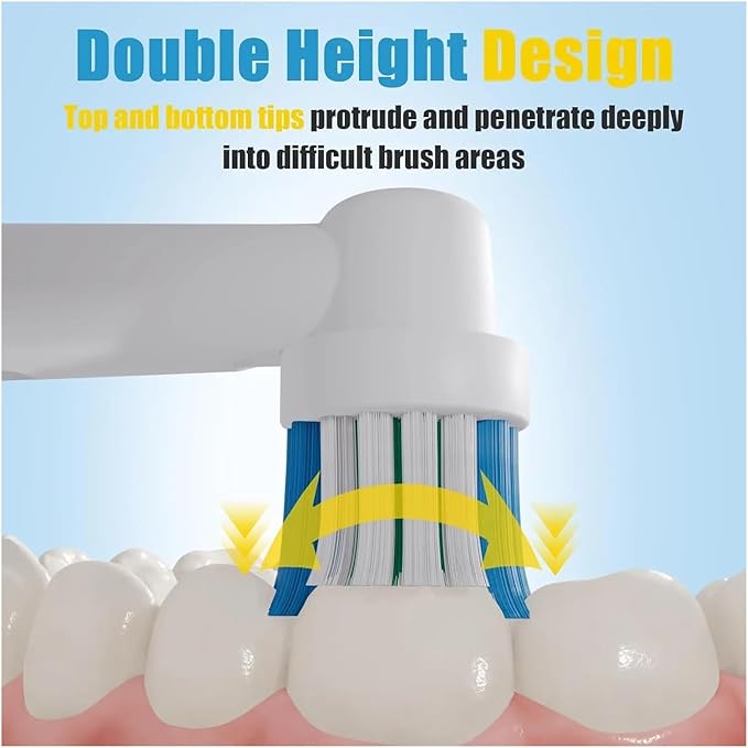Black/White Replacement Brush Heads Compatible For Oral B  Electric Toothbrush Advance Power Vitality Precision Clean Pro Health Triumph 3D(16pcs White)