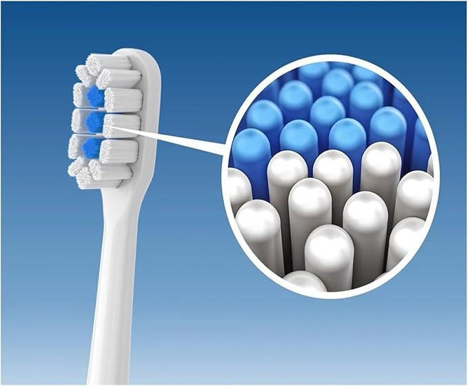 Replacement Brush Heads Compatibility for Mijia T301 T302 T501 /501CSonic Toothbrush Head Soft Bristle Nozzles(T301-302-WH-12Pcs)