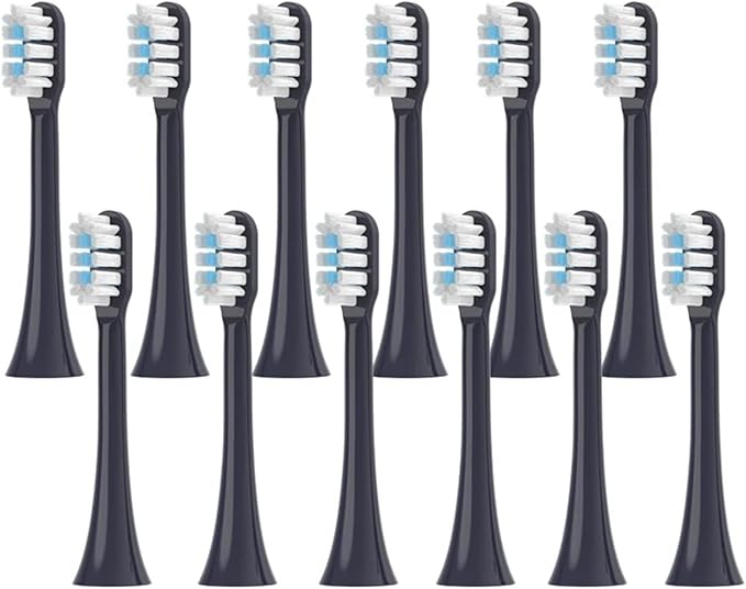 for T501 Replacement Toothbrush Heads Electric Vacuum Soft Bristle Brush 4/8/12/16PCS(T501 black-12pcs)