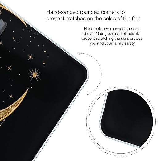 Digital Bathroom Weighing Scale Energy Saving Scale Smart Scale for Body Weight Sacral Night Girl on Moon