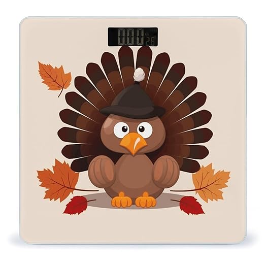 Maple Leaf Dark Brown Turkey Scale for Body Weight High Precision Digital Weight Scales with LCD Display Anti-Slip Sturdy Slim Tempered Glass Bathroom Scale for Home Use