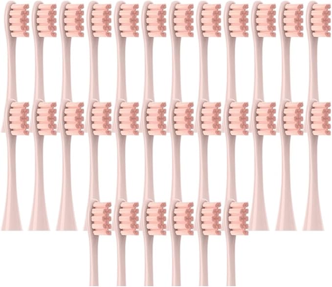 30/50PCS Vacuum Brush Compatible for Oclean X PRO/ Z1/ F1/ One/Air 2 /SE Replacement Head Toothbrush Nozzles Soft Bristle(30Pink)