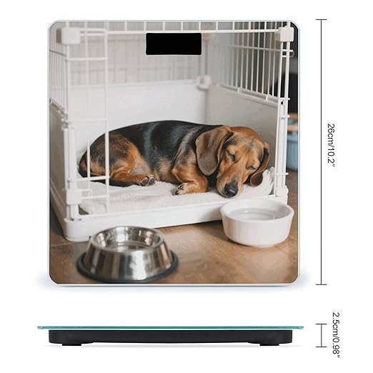 Dachshunds Dog Weight Scale Cute Bathroom Scale for Body Highly Accurate Digital Weighing Machine for People Compact LCD Display Scales with Sturdy Toughened Glass Scales