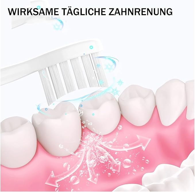Compatible with My Variations The Electric Toothbrush Replacement Brush HeadsCompatible for with Protection Cover(White)