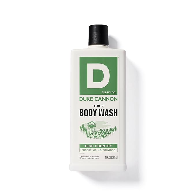 Duke Cannon Supply Co. Thick High-Viscosity Body Wash for Men High Country - Premium Ingredients Plant-Based Thickeners Superior Lather Natural Exfoliate 17.5 Fl Oz (3 Pack)