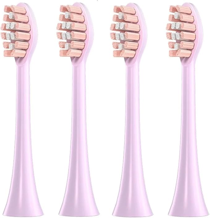 12Pcs Electric Toothbrush Replacement Heads Compatible for FLYCO FT7105/FT7106/FT7108/FT7205 Packaging with Dust Cover(Pink)