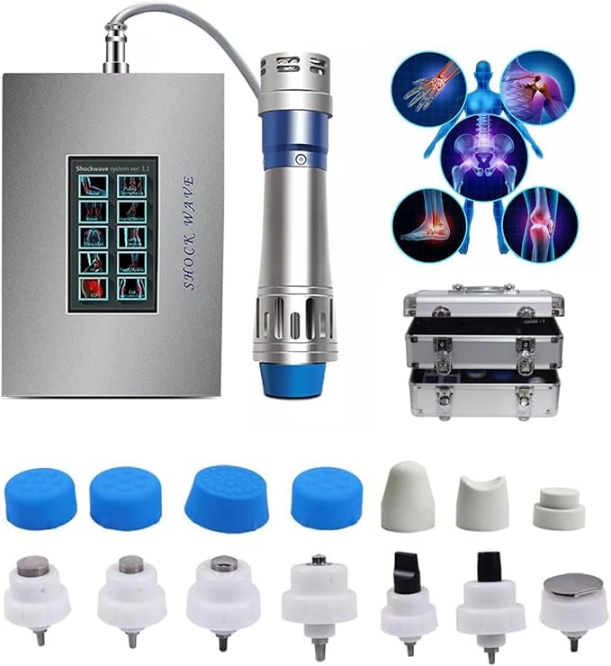 Electric Shockwave Therapy Machine for Joint Muscle Pain Focused Shock Wave Machine with Touchscreen Extracorporeal Shock Wave Device for Relieve Elbow Foot Knee Back Aches Home Use
