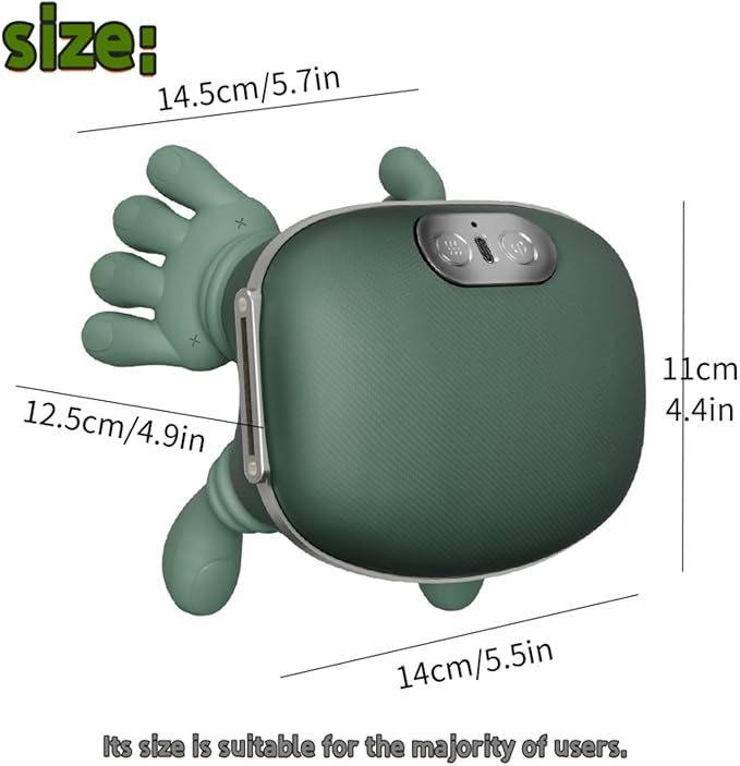 Bionic Heated Massager Master Tissue Shiatsu Electric Massage for ShoulderMassage Neck with 4D Kneading Ergonomic Hand-Like Design for a Professional-Grade Soothing Experience (Green)