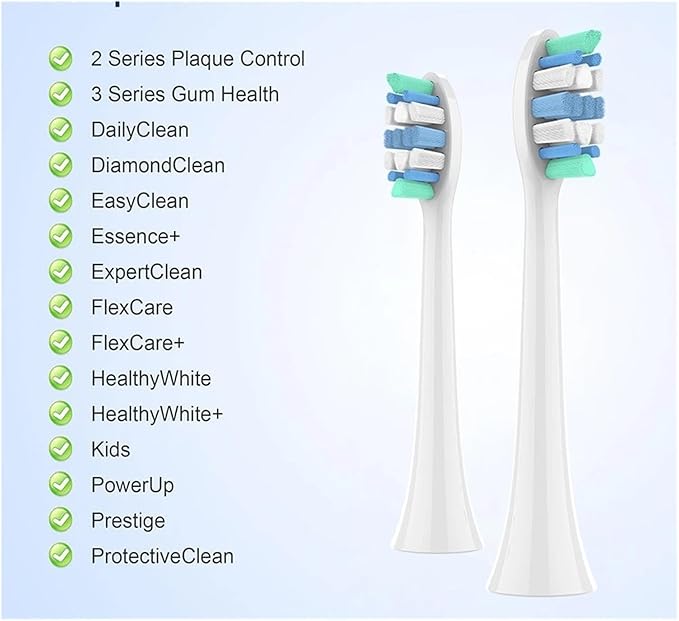 12/20pcs Replacement Toothbrush Heads Compatible for Sonicare Soft Electric Brush Head 4100 6500 6100 7500 5300 1100(20 Pcs)