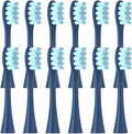 12PCS Replacement Brush Heads Compatible for X/X PRO/ Z1/ F1/ One/Air 2 /SE Electric Toothbrush Soft Bristle Nozzles(12pcs Blue)