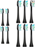 Replacement Toothbrush Heads Compatible with GLAMORORAL Electric Toothbrush 10 Pack Black